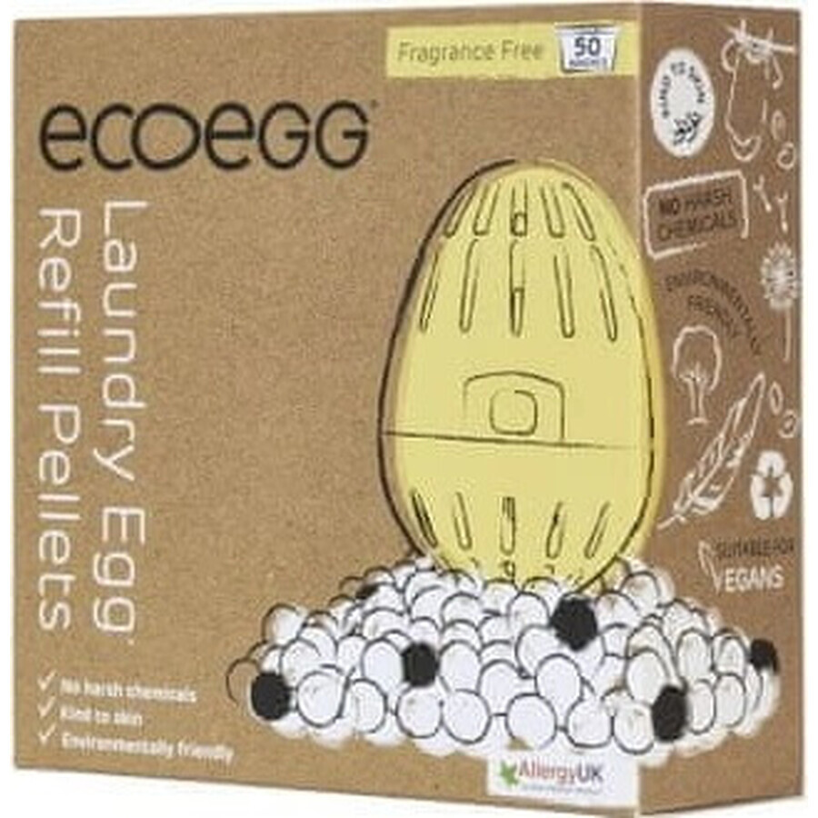 Cartuccia per uova da lavaggio Ecoegg - 50 lavaggi senza profumo 1×1 pz, cartuccia per 50 lavaggi