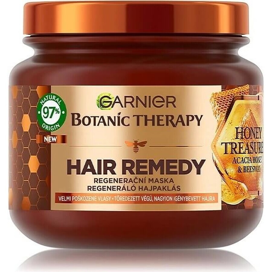 Garnier Botanic Therapy Hair Remedy Honey Treasure 1×340 ml, regenererend masker voor beschadigd haar, 340 ml