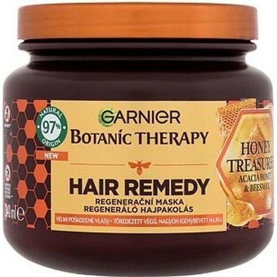 Garnier Botanic Therapy Hair Remedy Honey Treasure 1×340 ml, regenererend masker voor beschadigd haar, 340 ml