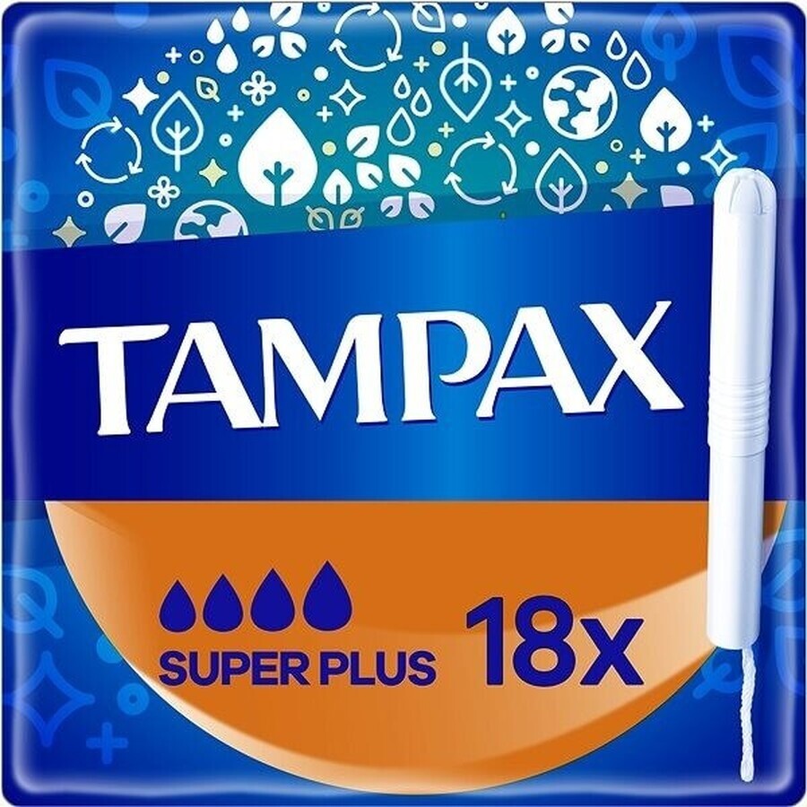 Tampax NON-PLASTIC Super Plus 18 unidades 1×18 unidades, compresas