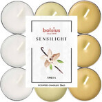 BOLSIUS Tea lights sensilight VANILLA 1×9 pcs, tricolor