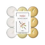 BOLSIUS Tea lights sensilight VANILLA 1×9 pcs, tricolor