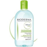 BIODERMA Sébium H2O agua micelar para pieles grasas y acné 1×500 ml, agua micelar