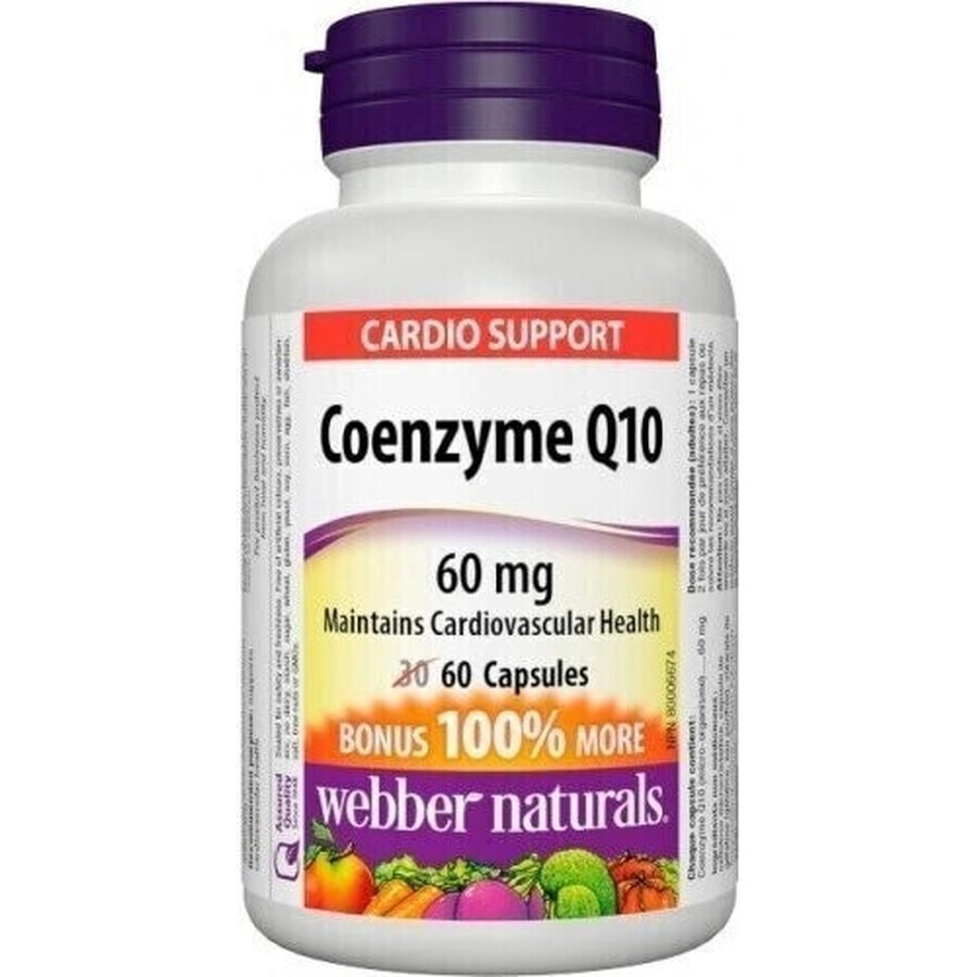 WEBBER NATURALS Coenzima Q10 60 mg 1×60 cps, complemento alimenticio