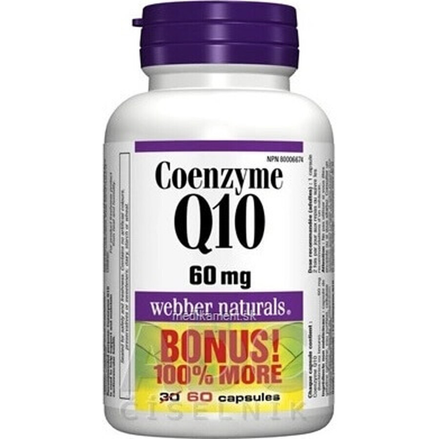 WEBBER NATURALS Coenzima Q10 60 mg 1×60 cps, complemento alimenticio