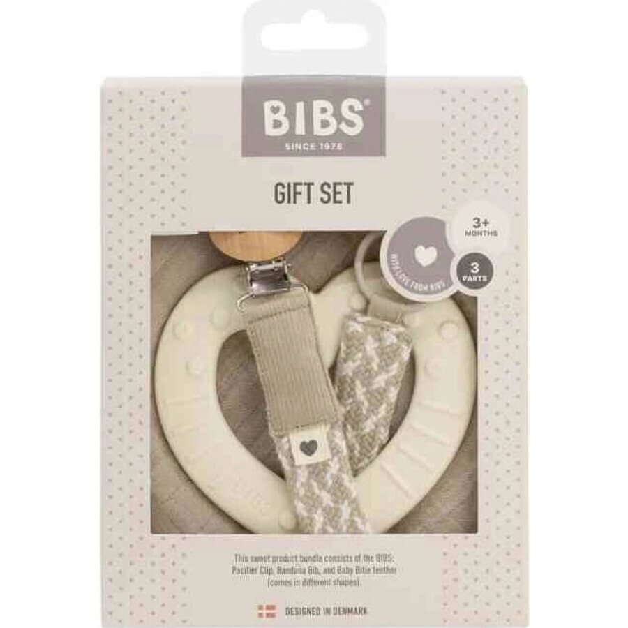 Small BIBS gift set, Sage 1×1set