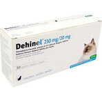 DEHINEL 230 mg/20 mg para gatos 1×30 tbl, medicamento