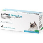 DEHINEL 230 mg/20 mg para gatos 1×30 tbl, medicamento