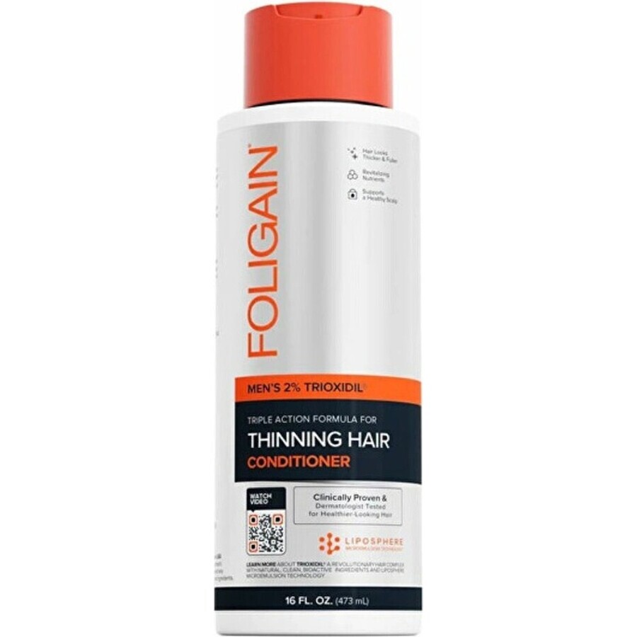 Foligain Triple Action Hair Loss Conditioner with 2% Trioxydil for Men 236ml 1×236 ml 1×236 ml, conditioner for hair loss