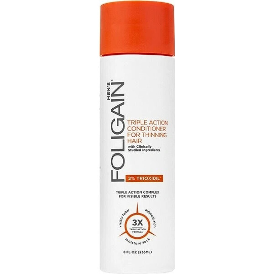 Foligain Triple Action Hair Loss Conditioner with 2% Trioxydil for Men 236ml 1×236 ml 1×236 ml, conditioner for hair loss