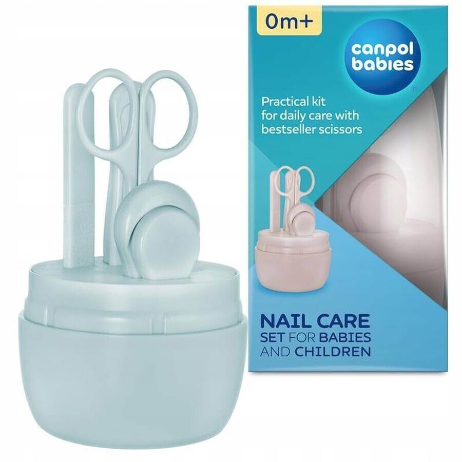 Canpol babies Set para el cuidado de las uñas del bebé / azul 1×1pcs, set de uñas