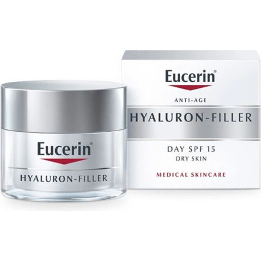 Eucerin HYALURON-FILLER Anti-Falten Tagescreme 1×50 ml, Creme für trockene Haut