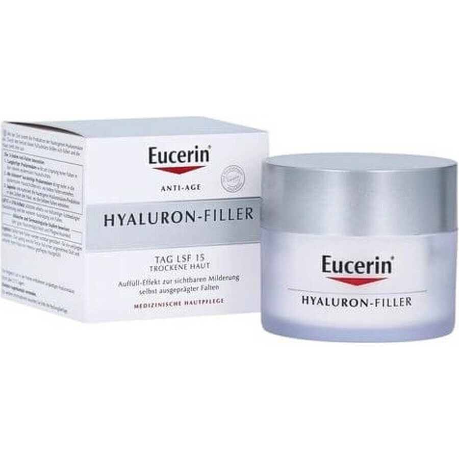 Eucerin HYALURON-FILLER Anti-Falten Tagescreme 1×50 ml, Creme für trockene Haut