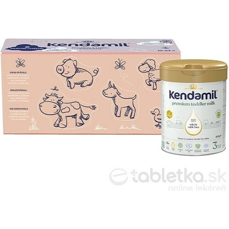 Kendamil Premium 3 HMO+, creative gift pack 3×800 g, milk for toddlers