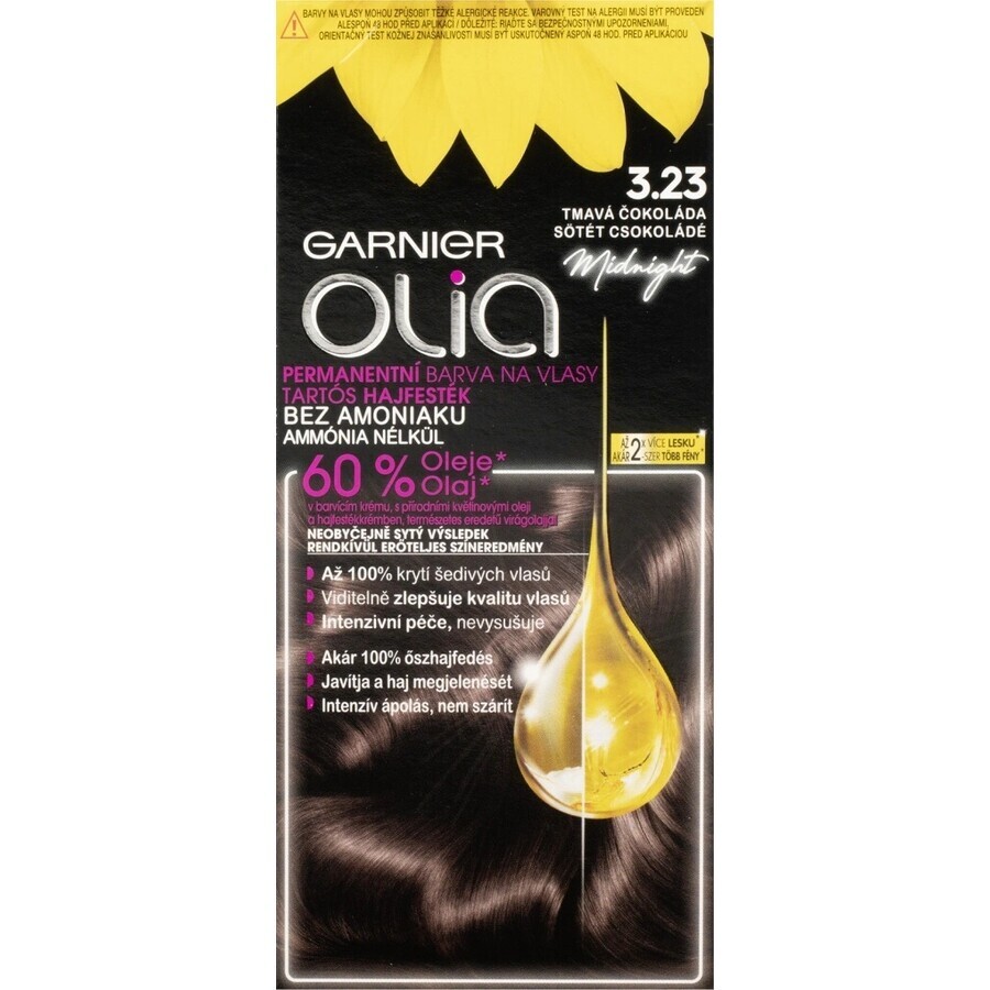 Garnier Olia Permanent Haarkleuring 3.23 Donker Chocolade 1×1 set, permanente haarkleuring