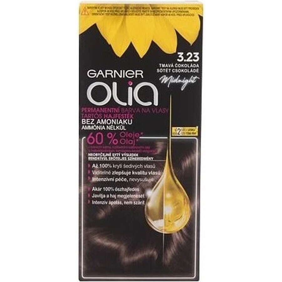 Garnier Olia Permanent Haarkleuring 3.23 Donker Chocolade 1×1 set, permanente haarkleuring