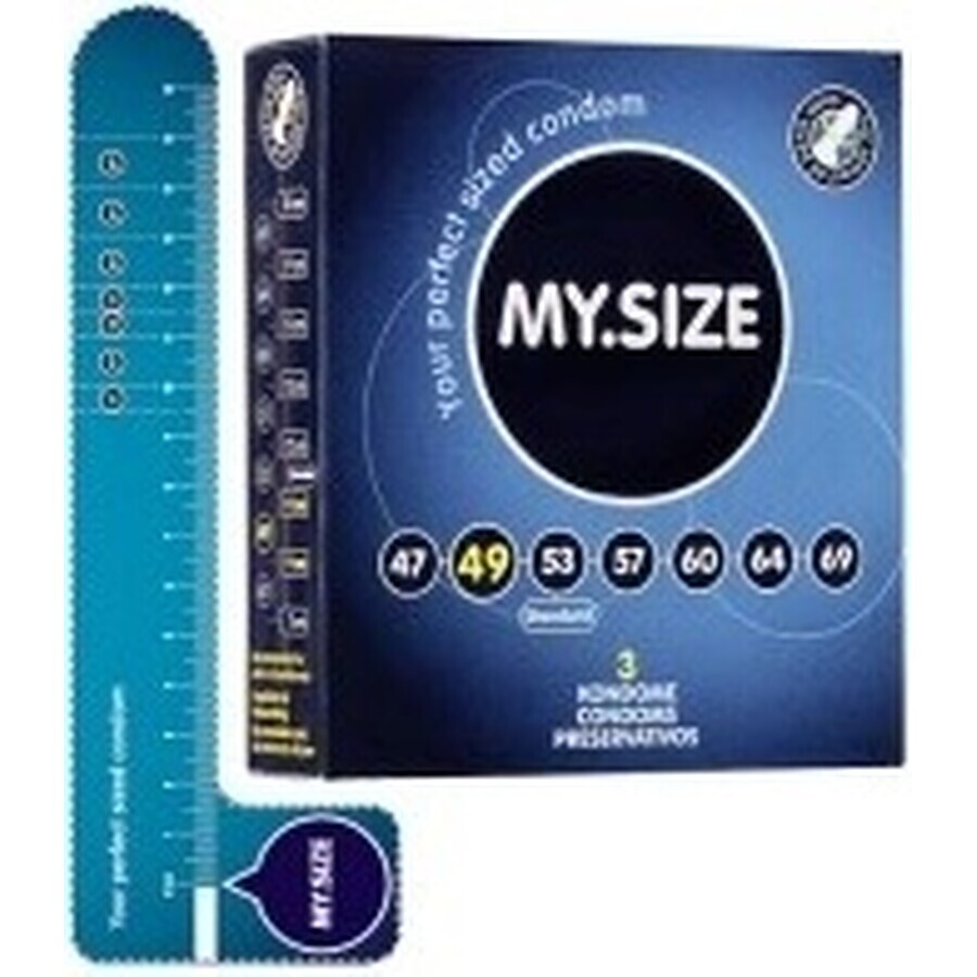 My size 49 1×3 pcs, condom