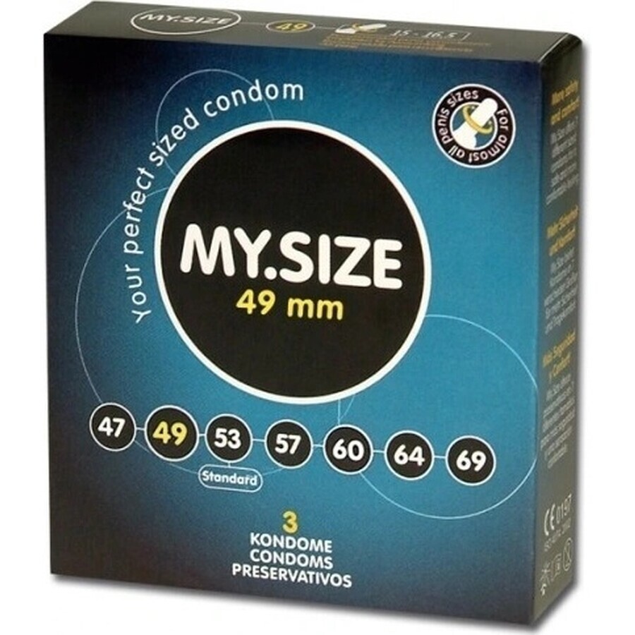 My size 49 1×3 pcs, condom