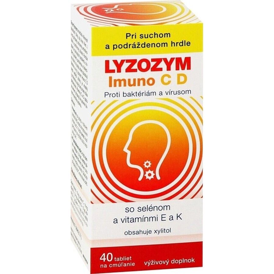 LYZOZYM Imuno C D 40 tbl. para masticar 1×40 tbl. para masticar