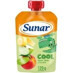 Sunar COOL Fruit Melocotón, Plátano, Manzana 1×120 g, Melocotón, Plátano, Manzana, 12m+