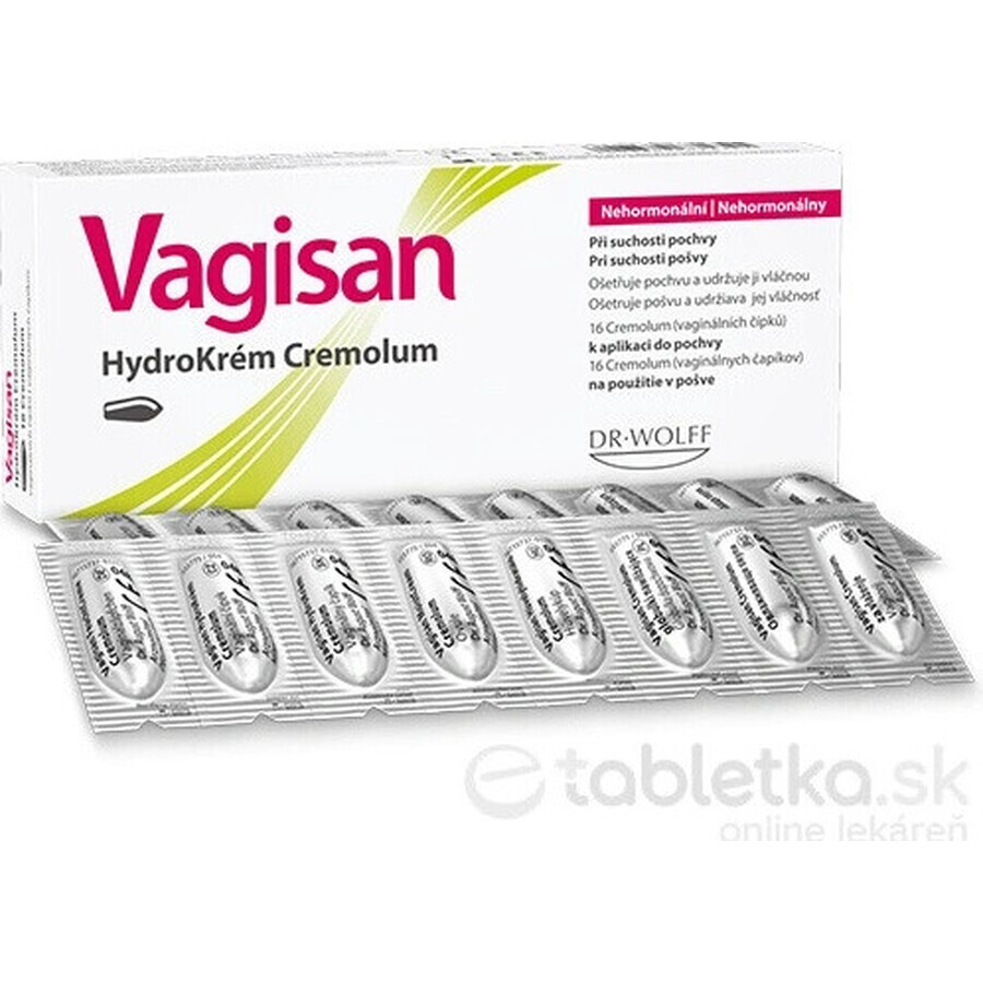 Vagisan HydroCream Cremolum 1×16 Stück, Vaginalzäpfchen