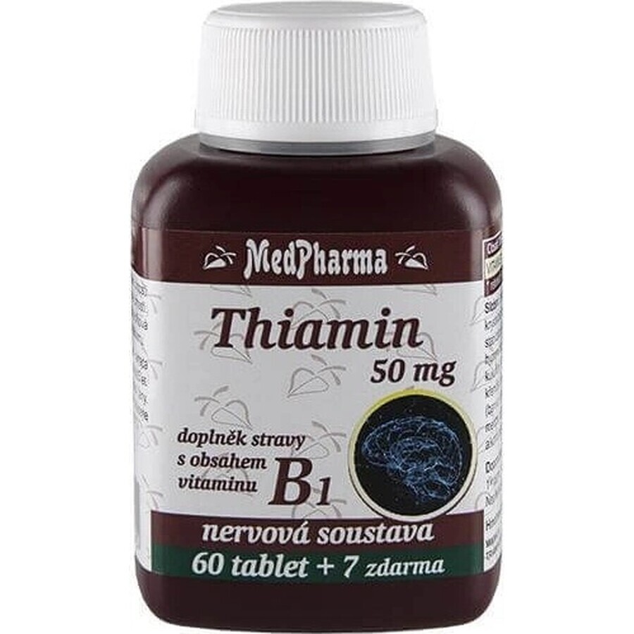 MedPharma TIAMINE 50 mg (vitamine B1) 1×67 tbl, 60+7 gratuit