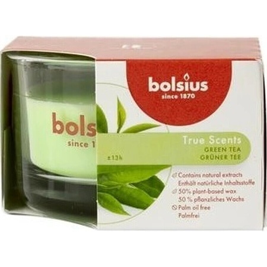 Bolsius Aromatic 2.0 Lumânare parfumată din sticlă cu ceai verde 1×1 buc, dimensiune 80 x 50 mm