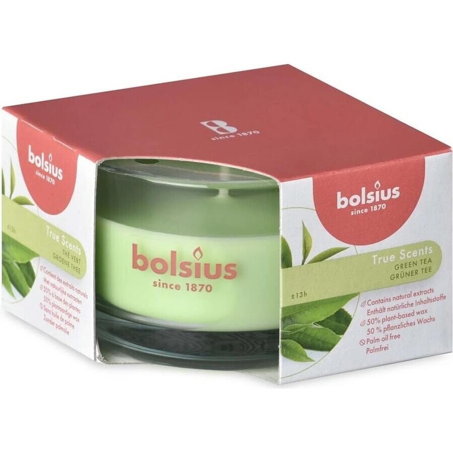 Bolsius Aromatic 2.0 Lumânare parfumată din sticlă cu ceai verde 1×1 buc, dimensiune 80 x 50 mm