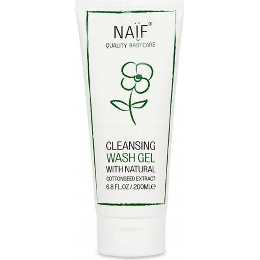 NAÏF Cleansing and Washing Gel for Babies and Children 1×200 ml, cleansing and washing gel