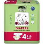 Muumi Baby 4 Maxi 7-14 kg, pannolini bio 46 pz 1×46 pz, pannolini bio