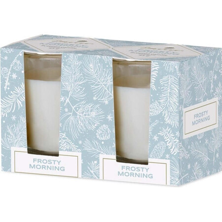 Emocio Glass bottle 52×65 mm 2 pcs in box Frosty Morning - Winter Woods, scented candle 1×2 pcs, scented candles