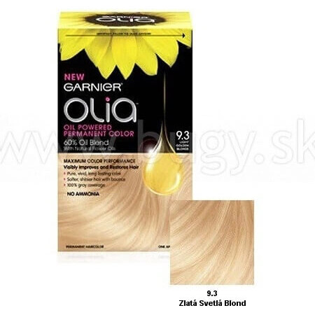 Garnier Olia Colore Permanente per Capelli 9.3 Oro Biondo Chiaro 1×1 set, colore permanente per capelli