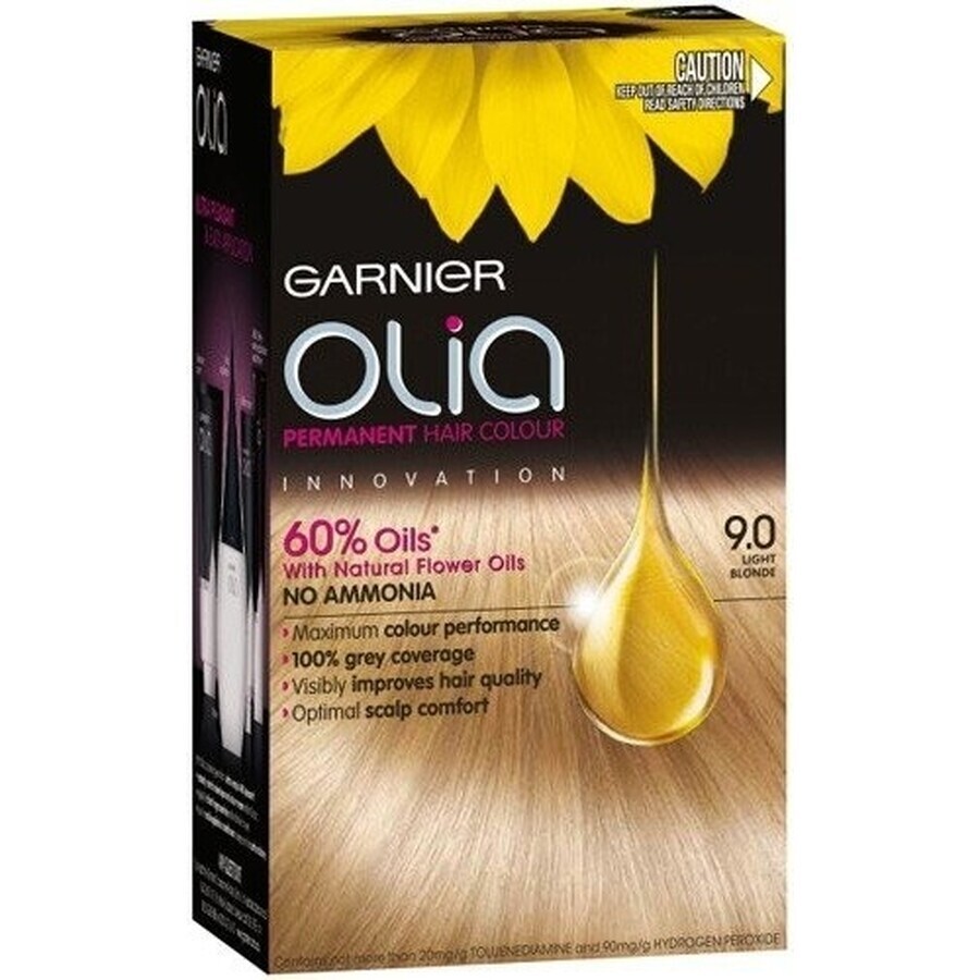 Garnier Olia Colore Permanente per Capelli 9.3 Oro Biondo Chiaro 1×1 set, colore permanente per capelli