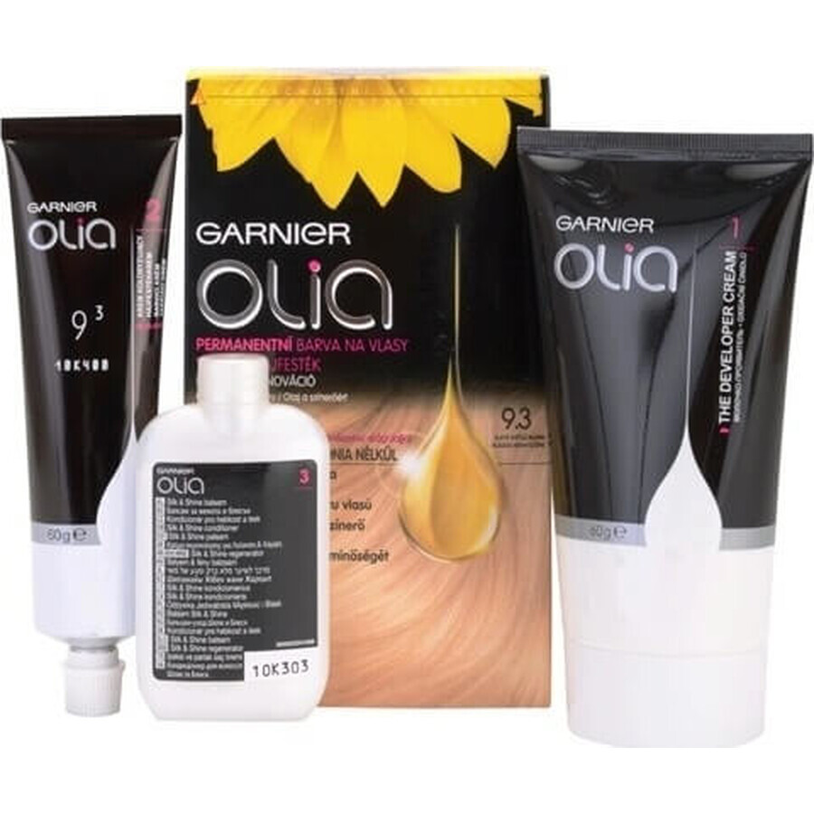 Garnier Olia Colore Permanente per Capelli 9.3 Oro Biondo Chiaro 1×1 set, colore permanente per capelli