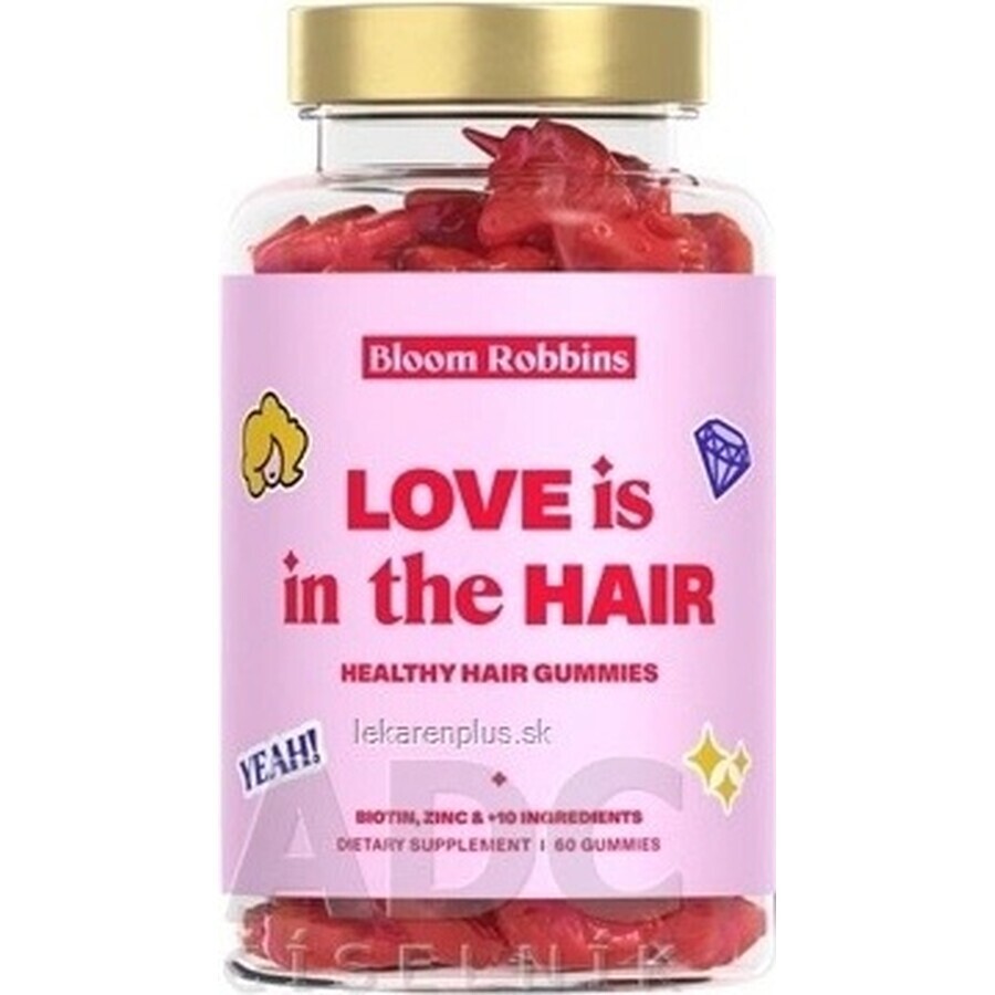 LOVE is in the HAIR - Gominolas para un cabello sano 1×60 piezas, suplemento nutricional