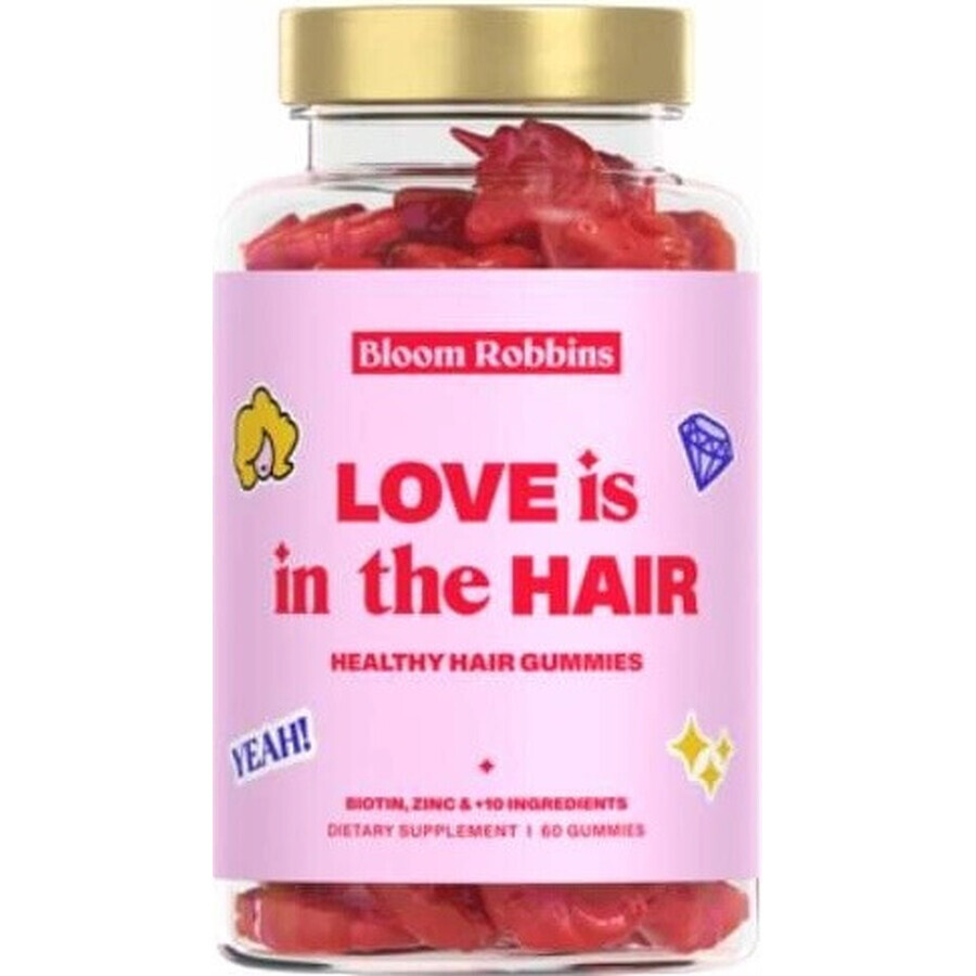 LOVE is in the HAIR - Gominolas para un cabello sano 1×60 piezas, suplemento nutricional