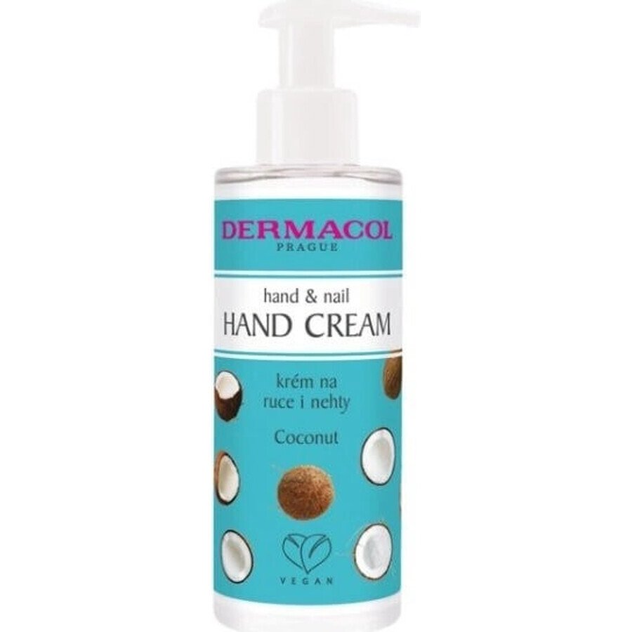 Dermacol Cremă de mâini și unghii Coconut 1×150 ml, cremă de mâini