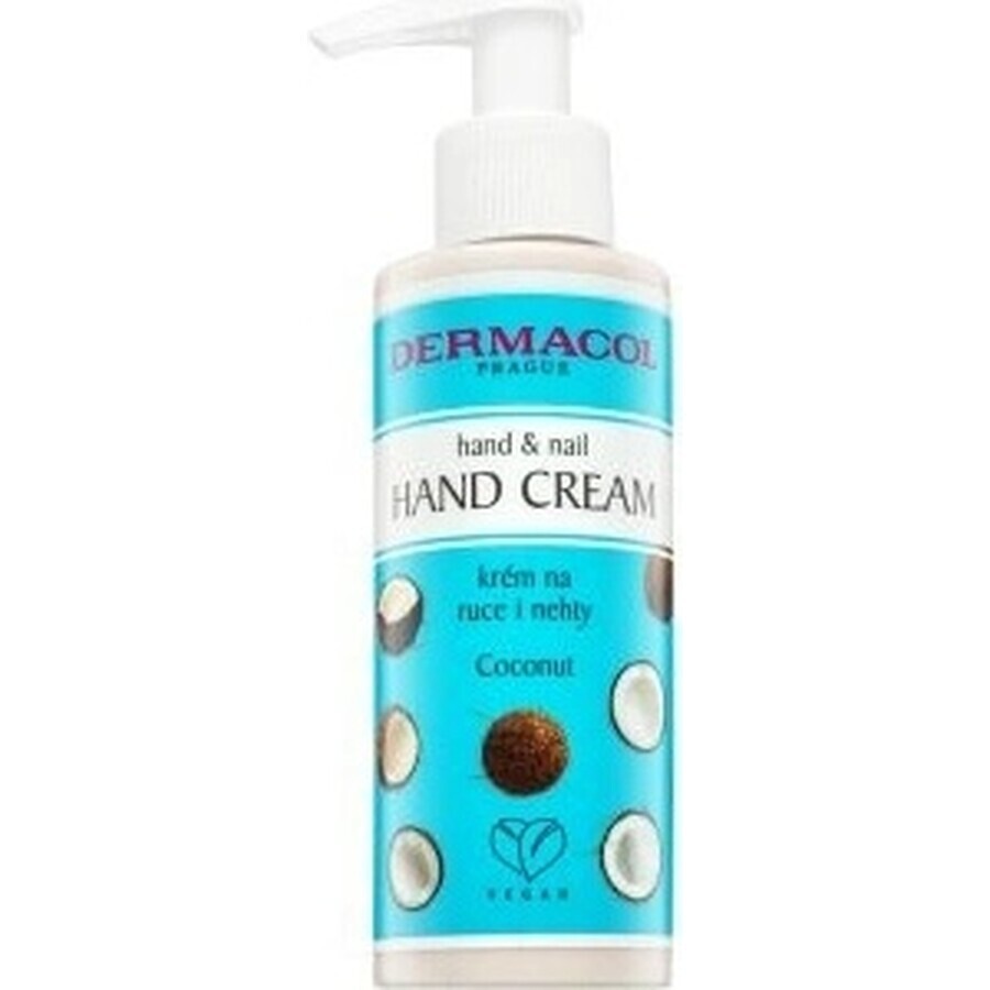 Dermacol Cremă de mâini și unghii Coconut 1×150 ml, cremă de mâini