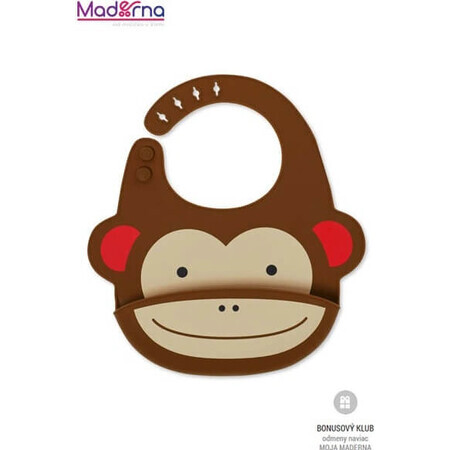 Zoo Silicone Bib Bib Monkey 6m+ 1×1 pc, bib