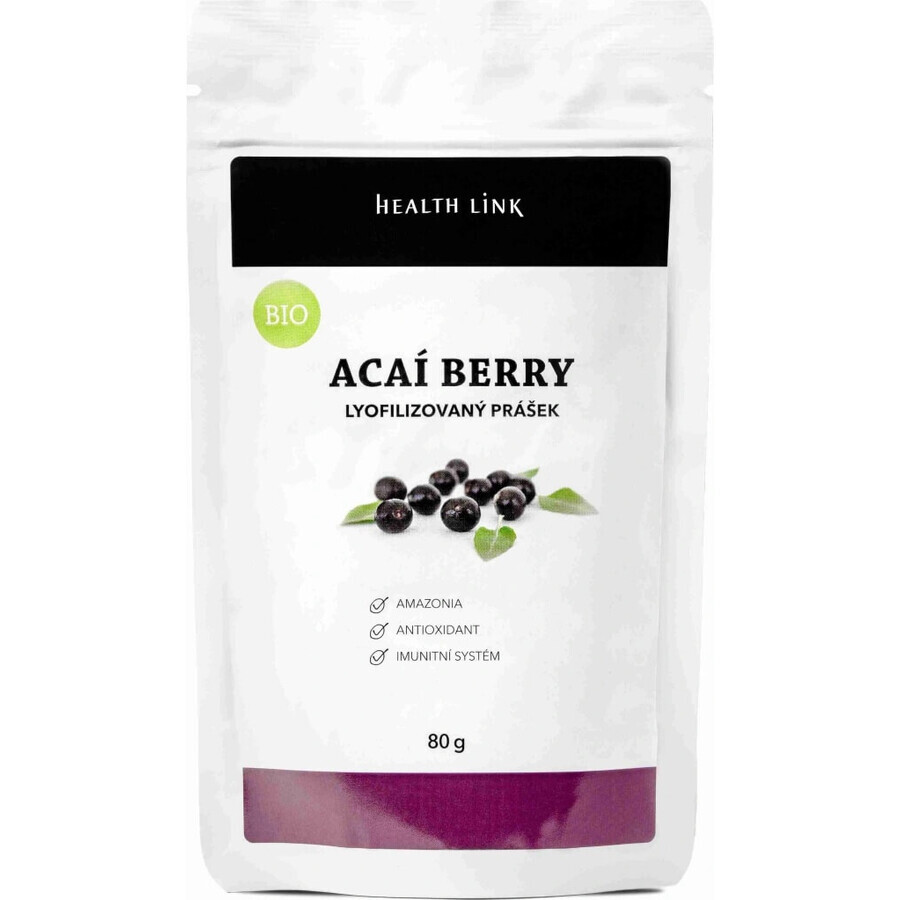 Health link BIO Acai in polvere 1×80 g, aroma naturale