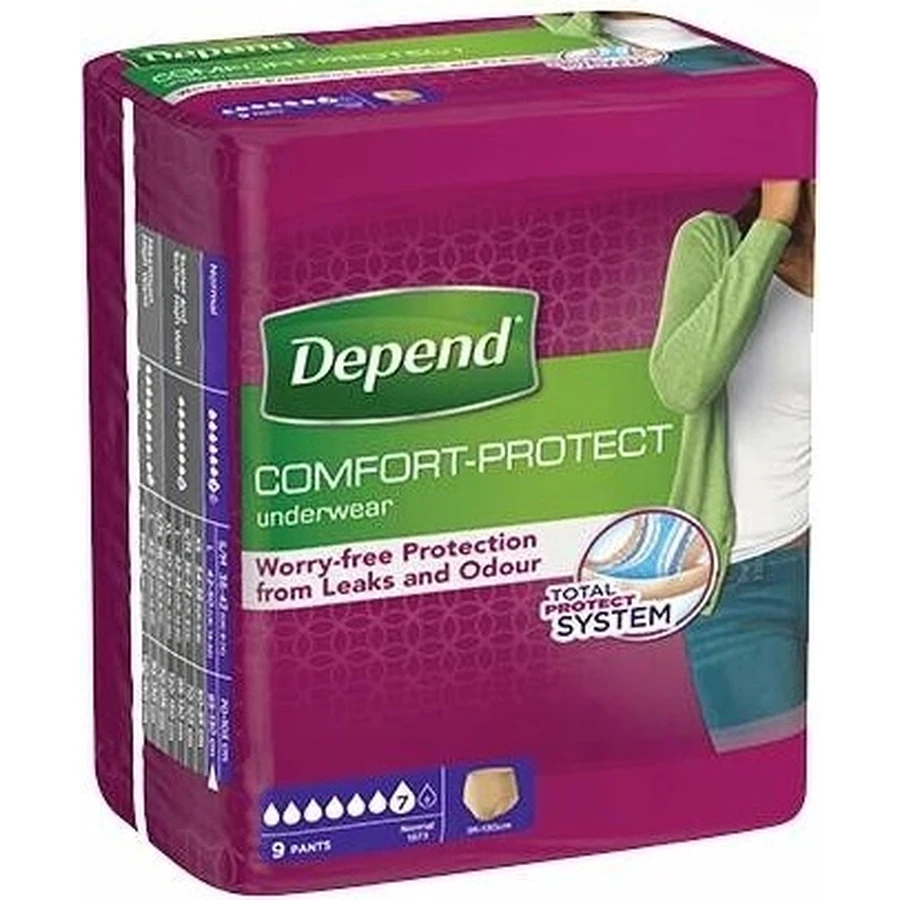 DEPEND NORMAL S/M pour femmes 1×10 pcs, culotte extensible