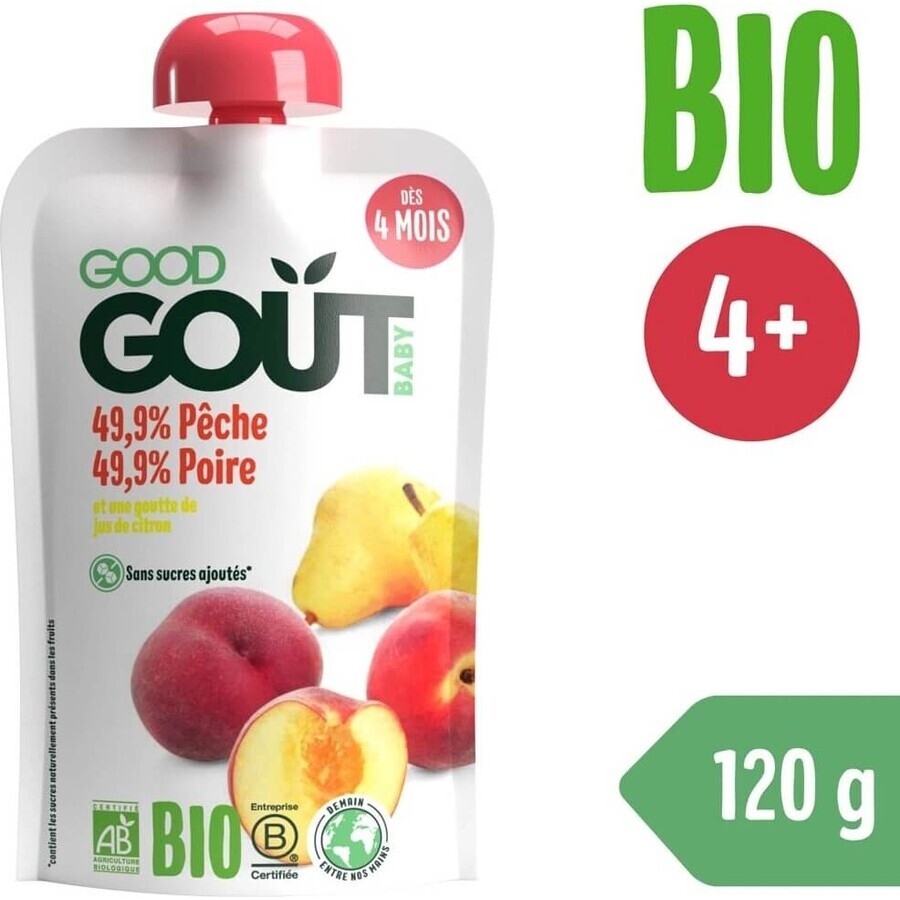 Good Gout Bio Perzik met peer 1×120 g, pocket perzik met peer