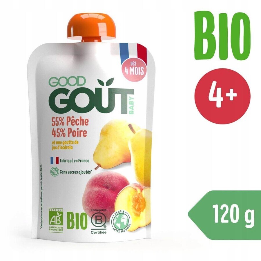 Good Gout Bio Perzik met peer 1×120 g, pocket perzik met peer