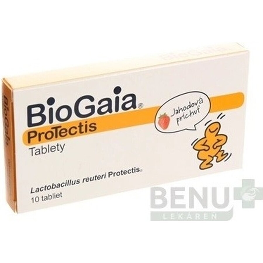 BioGaia ProTectis 1×10 unidades, comprimidos masticables - sabor fresa