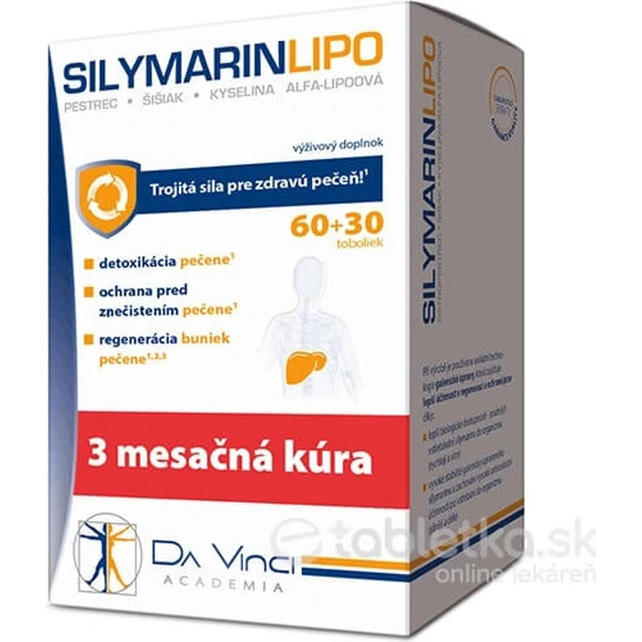 DA VINCI Silymarin LIPO 60+30 tbl 1×60+30 tbl, voedingssupplement