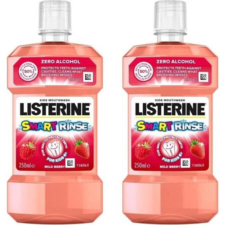 LISTERINE® SMART RINSE™ Bacău colutorio 1×500 ml, agua bucal.