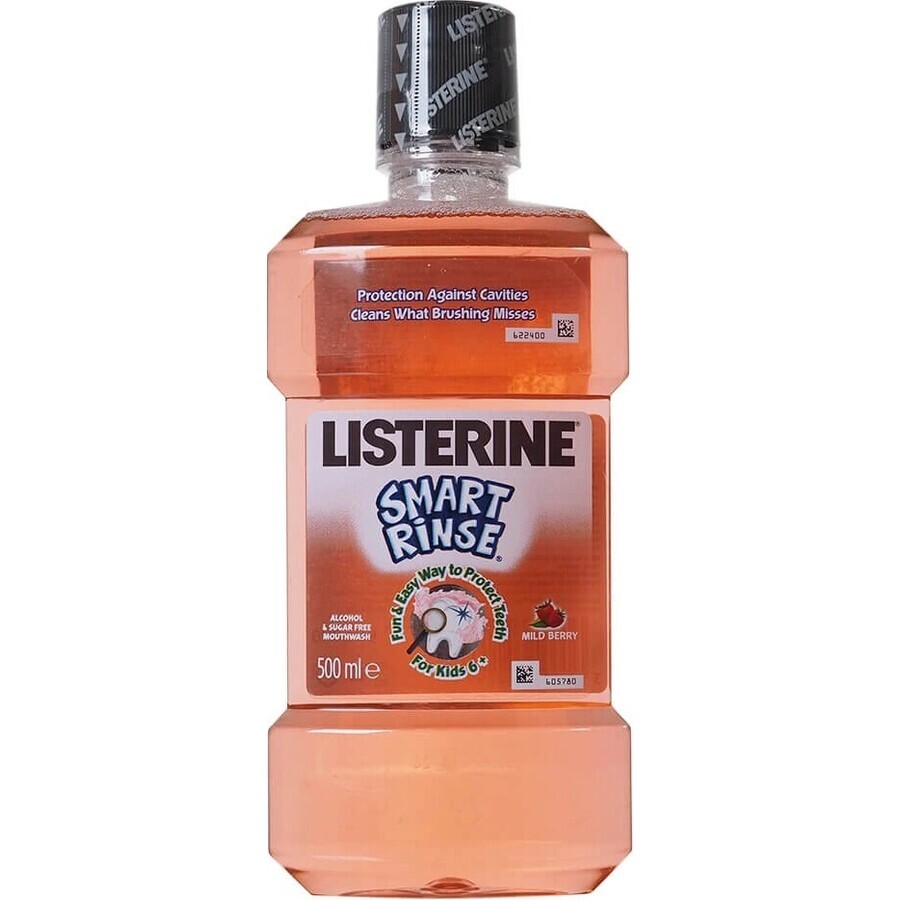 LISTERINE® SMART RINSE™ Bacău colutorio 1×500 ml, agua bucal.