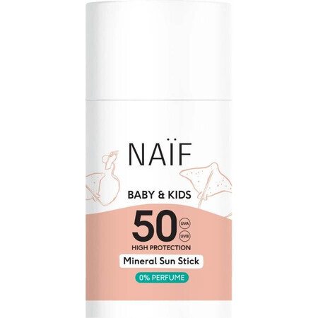 NAÏF Protezione solare SPF 50 per bambini e neonati. 1×36 g , protezione solare in stick