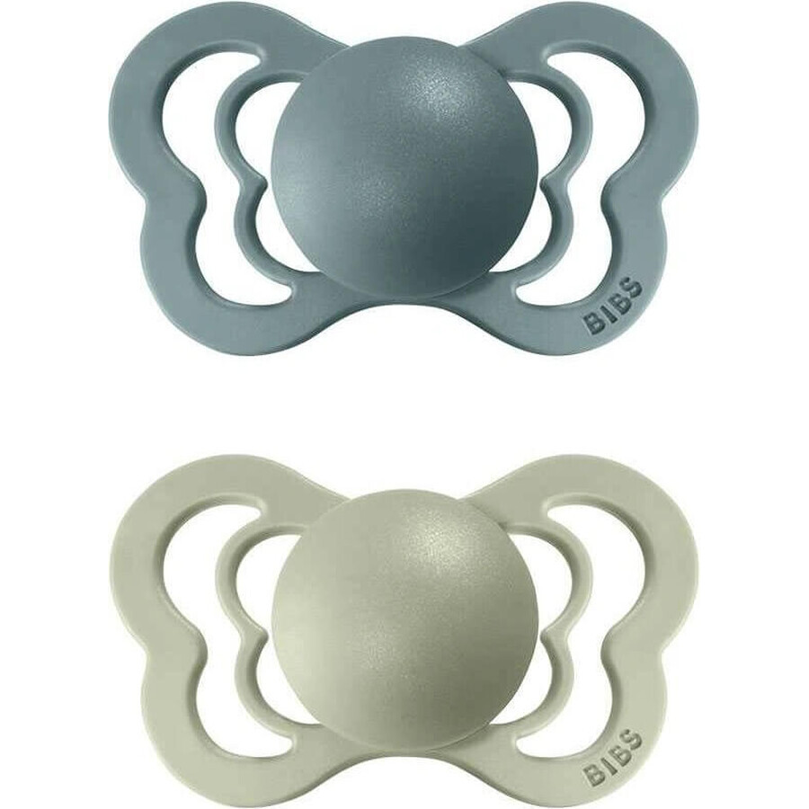 BIBS Couture natural rubber orthodontic pacifier large/wide island 1×2 pcs, size 2