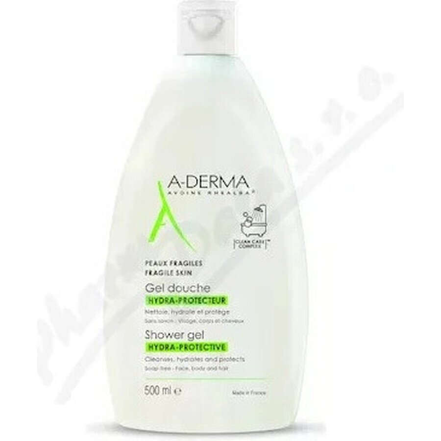 A-DERMA HYDRA-PROTECTEUR HYDRATING SHOWER GEL 1×500 ml, seifenfreies, feuchtigkeitsspendendes Duschgel